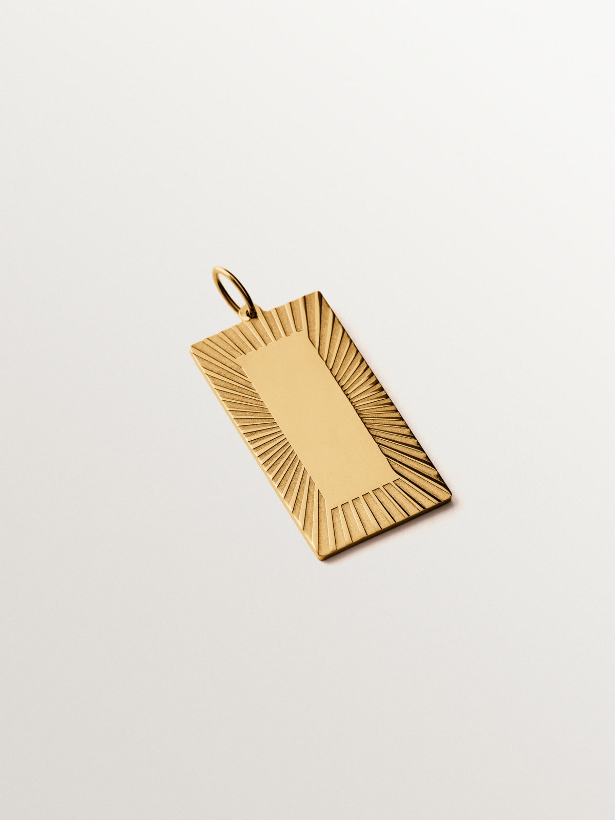 Customizable charm in 925 silver plated in 18K gold