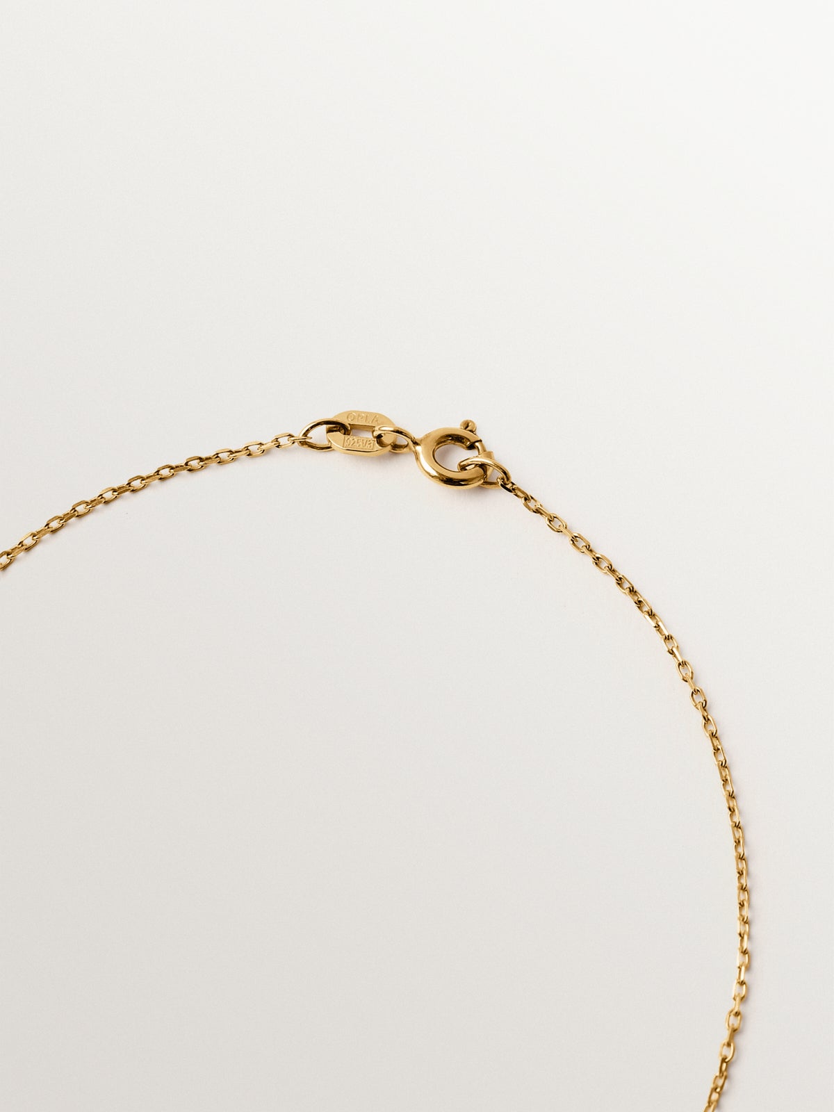 925 silver necklace plated in 18K yellow gold with pearls
