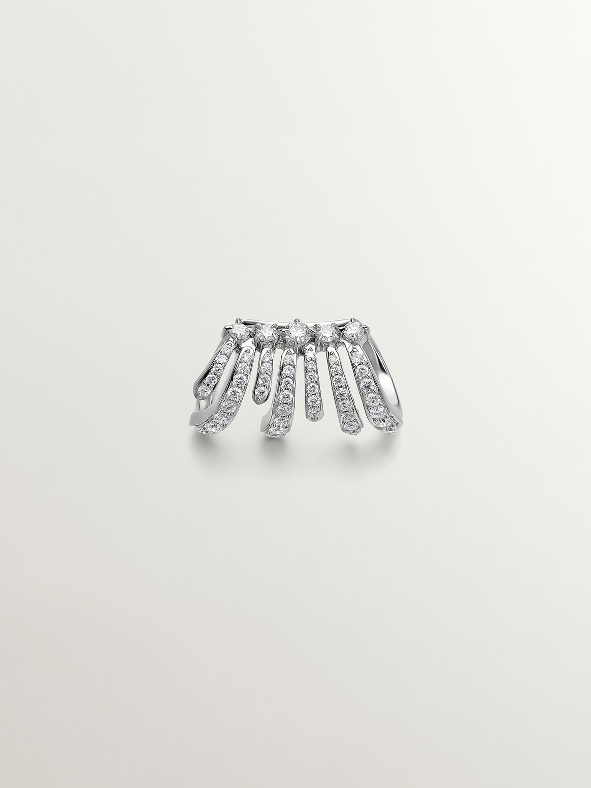 925 silver earcuff with lab grown diamonds