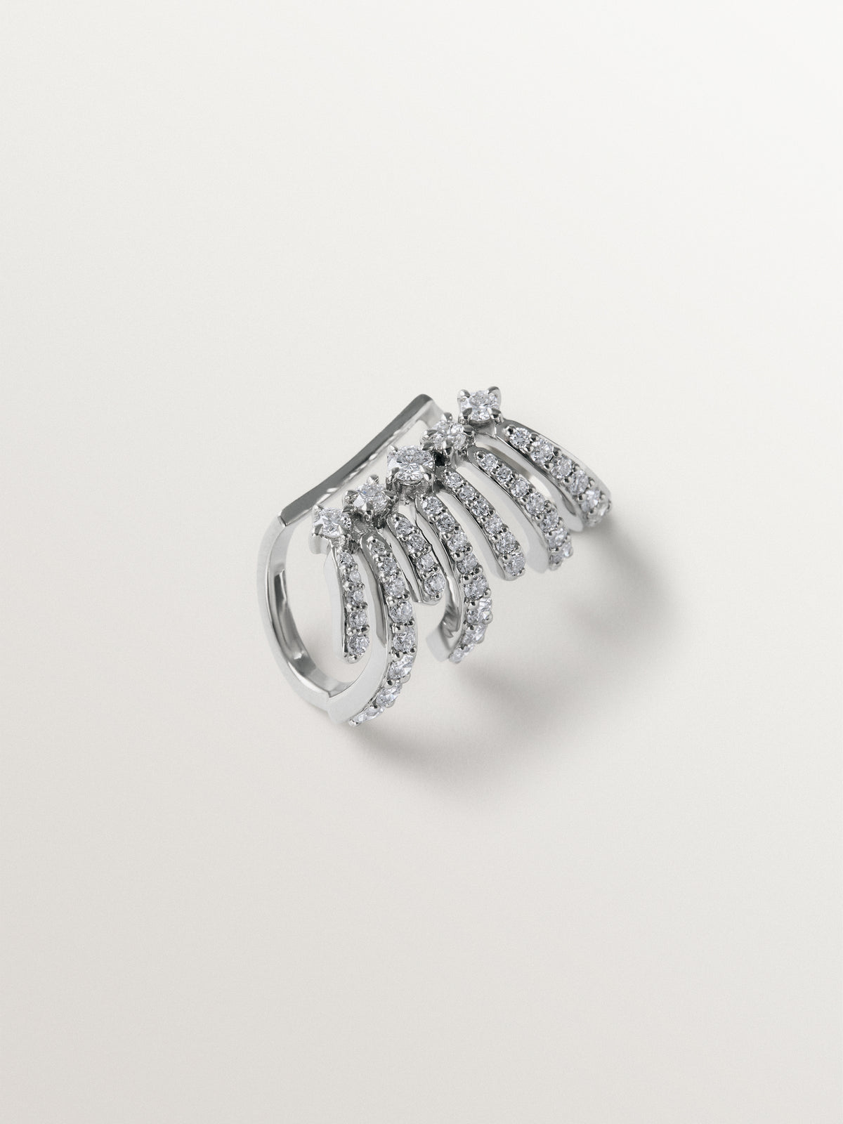 925 silver earcuff with lab grown diamonds