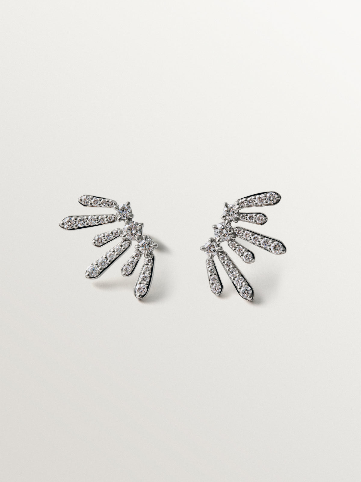 925 silver earrings with lab grown diamonds