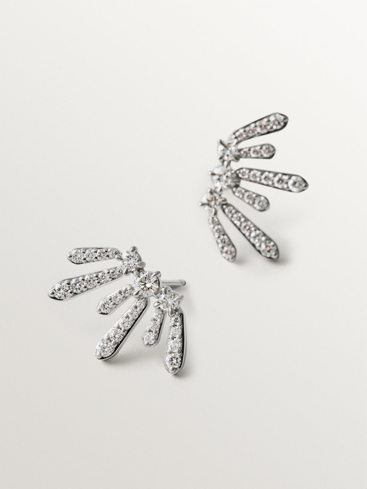 925 silver earrings with lab grown diamonds