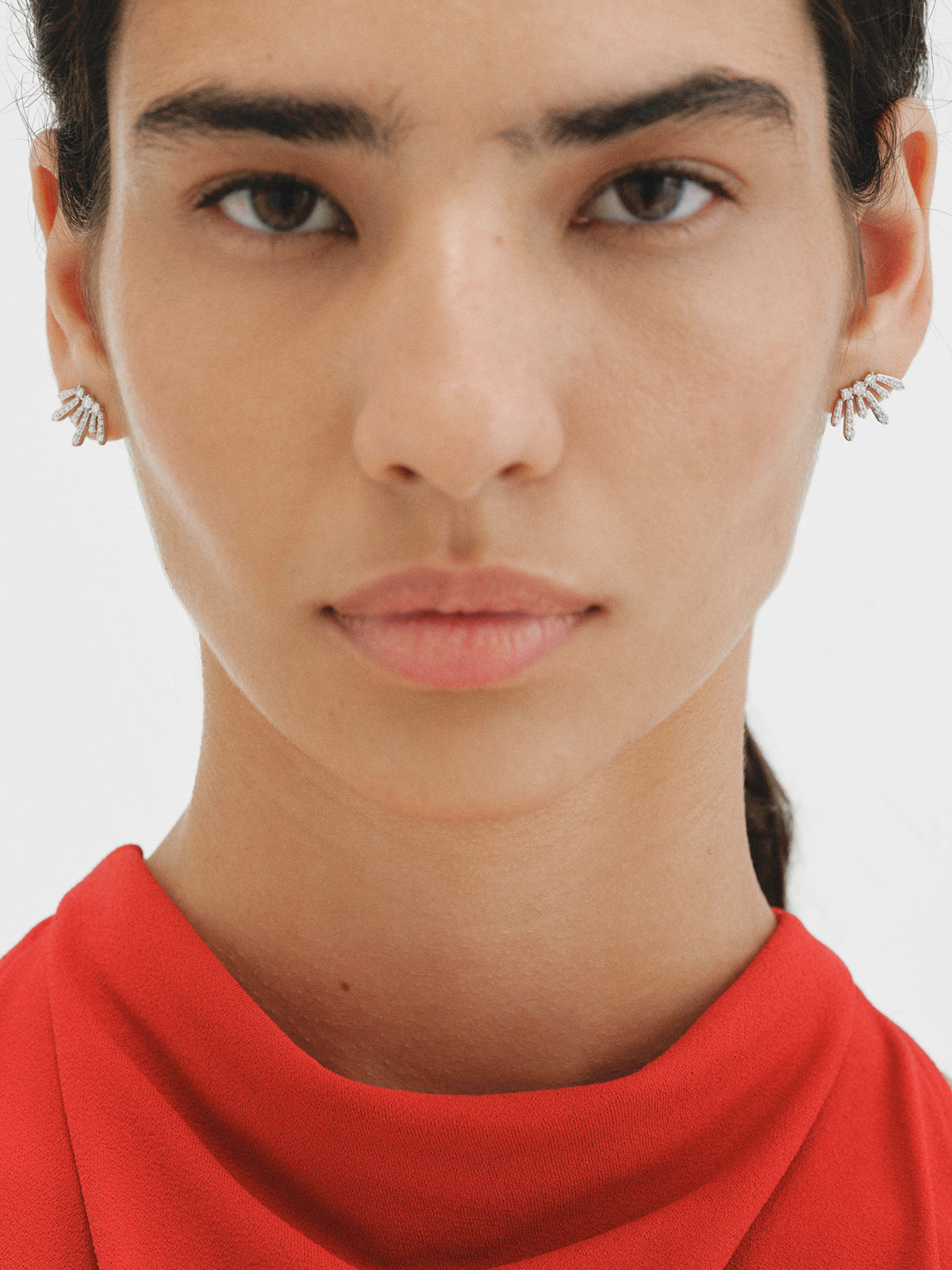 925 silver earrings with lab grown diamonds