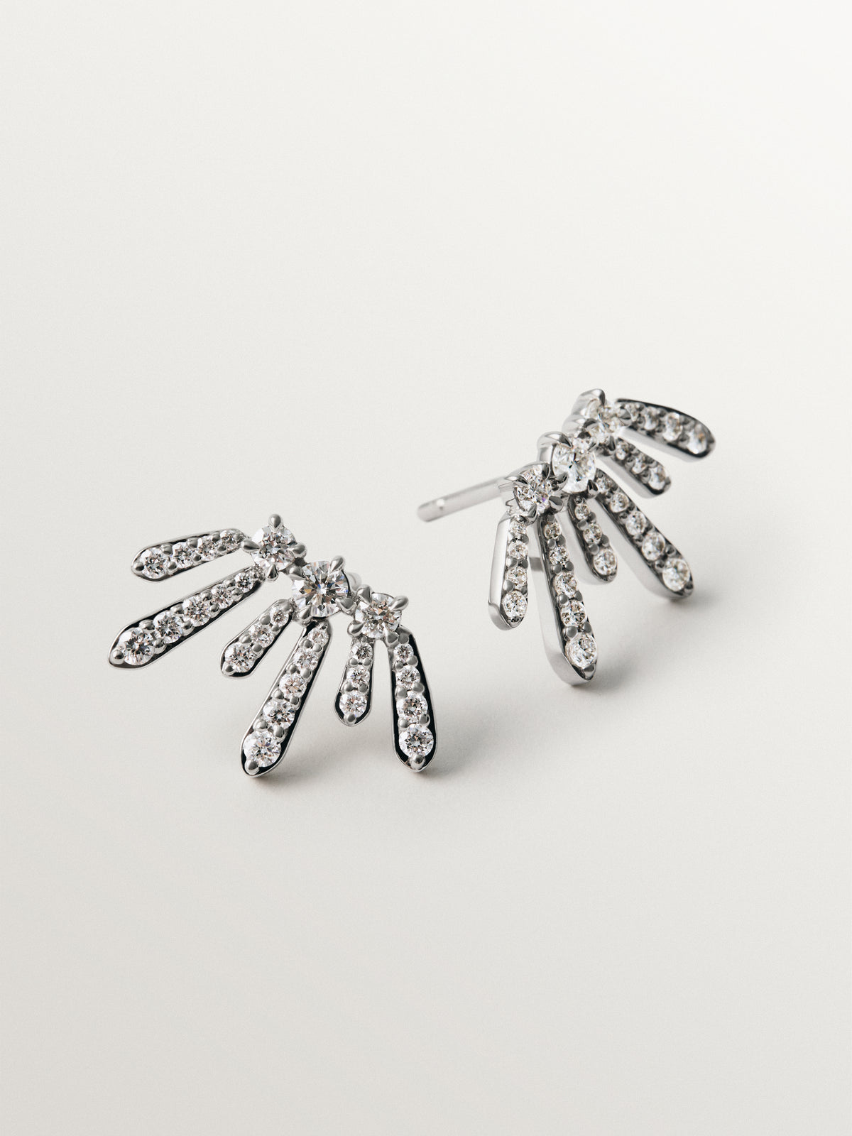 925 silver earrings with lab grown diamonds