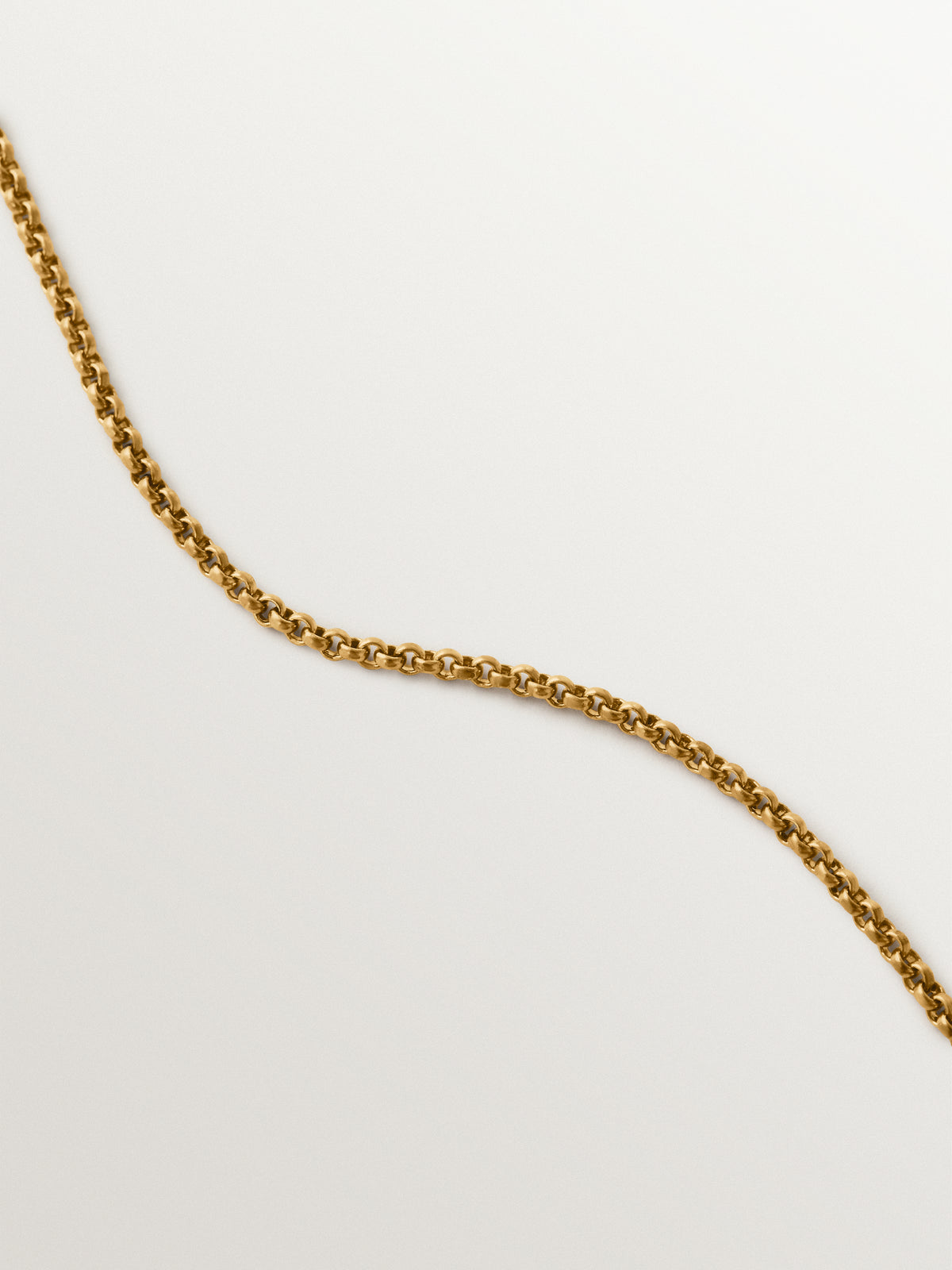 Two-tone necklace in 925 silver plated in 18K yellow gold with white topaz