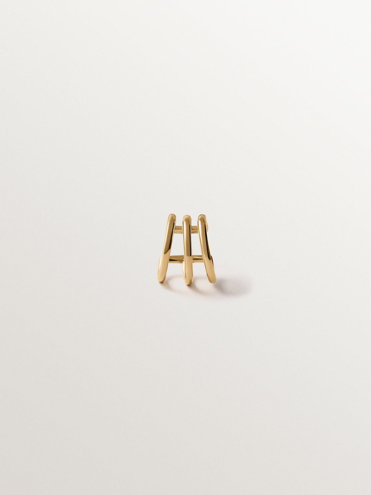Triple earcuff in 925 silver plated in 18K yellow gold