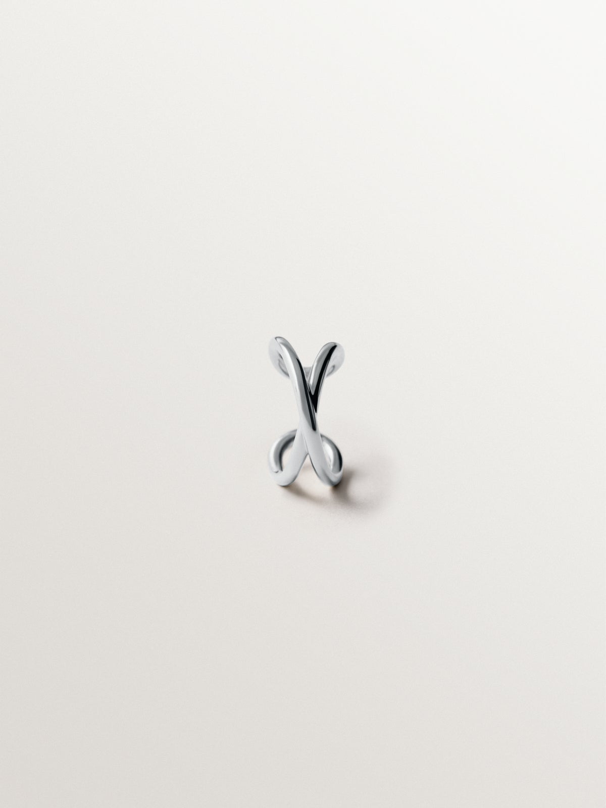 925 silver crossover earcuff