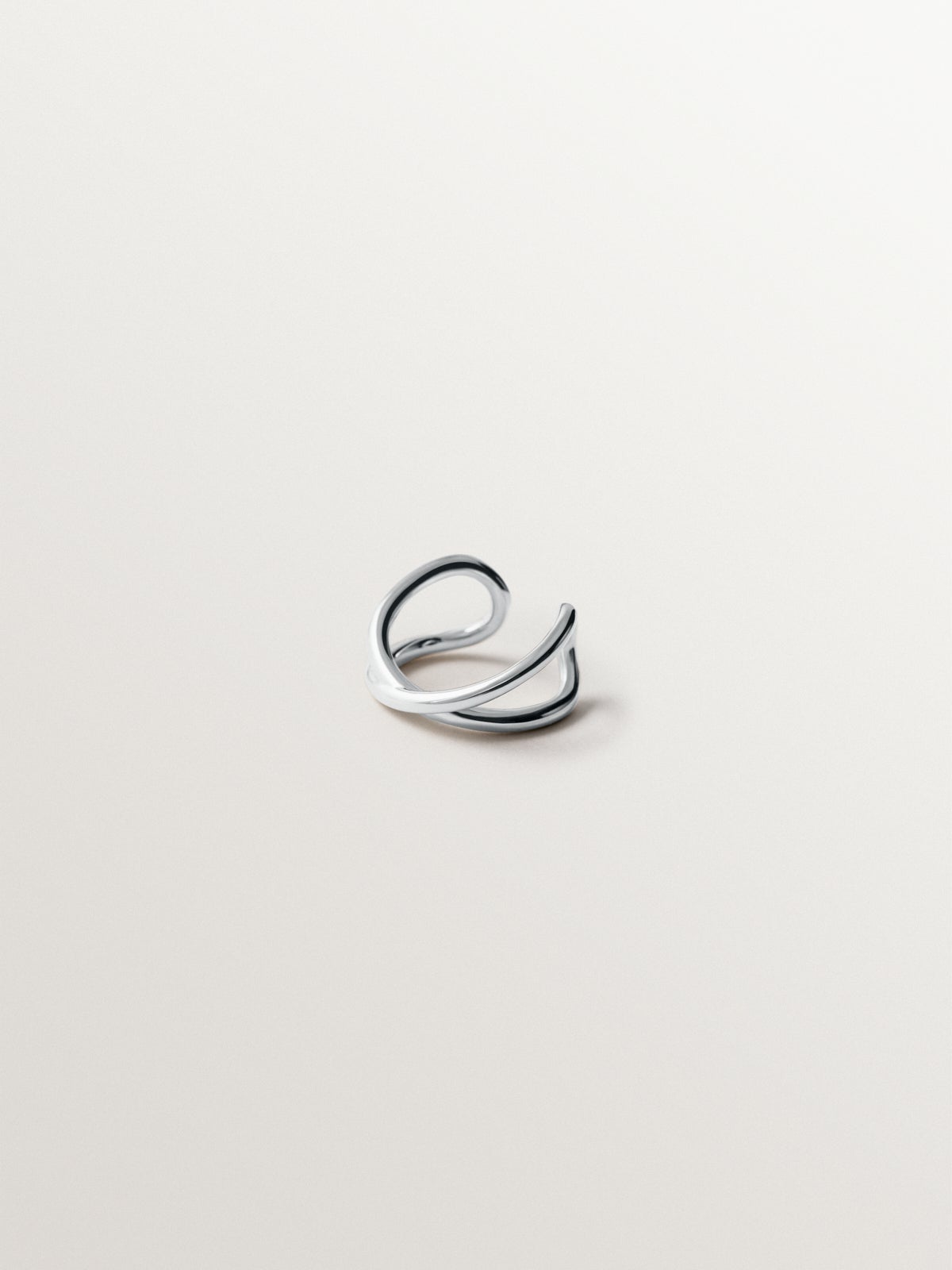 925 silver crossover earcuff