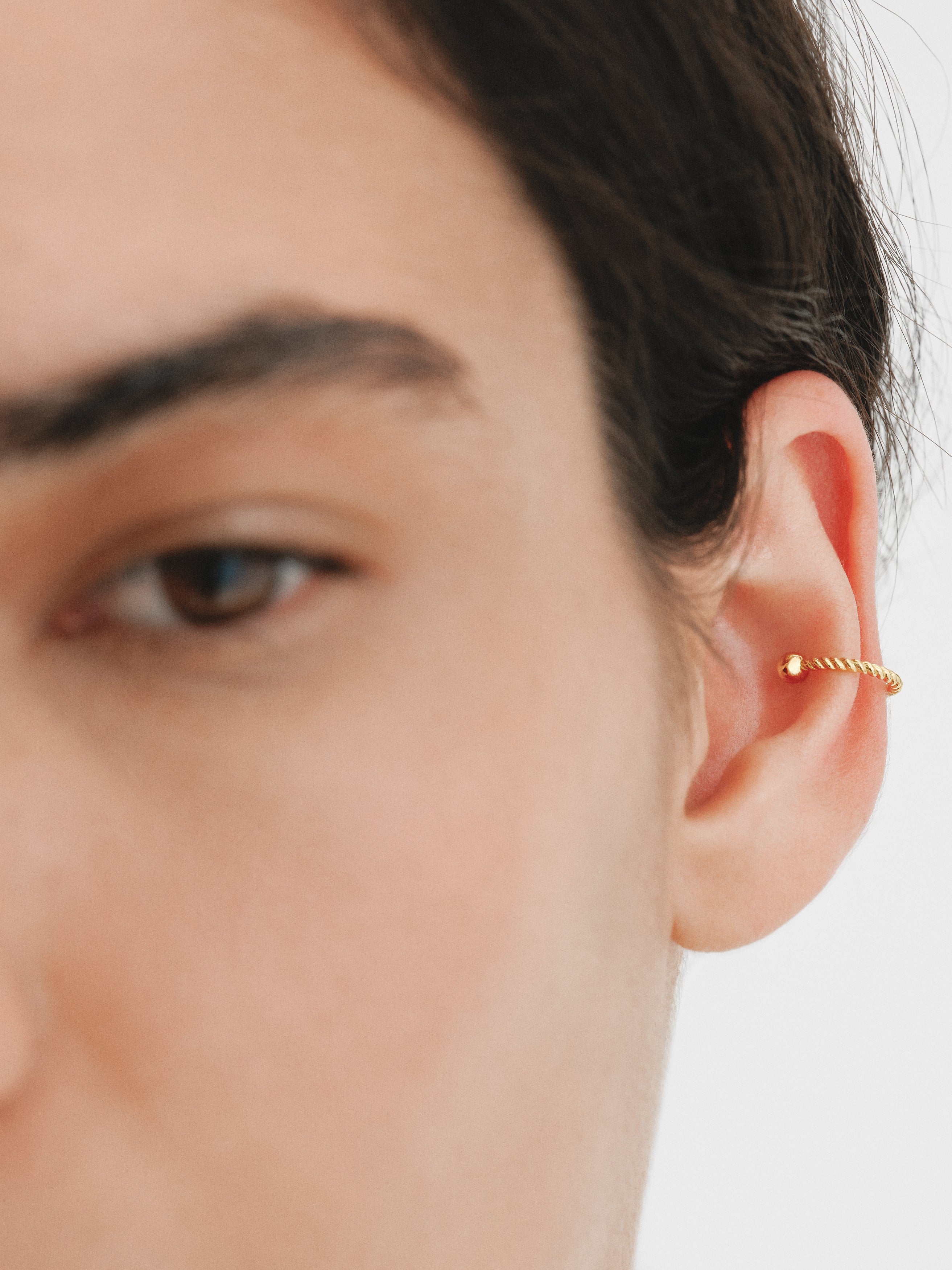 925 silver gallonado earcuff plated in 18K yellow gold
