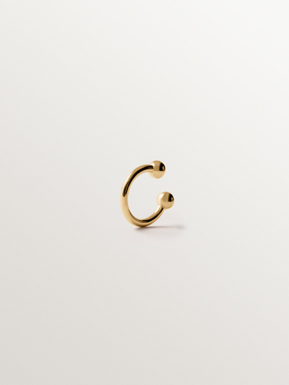 Plain 925 silver earcuff plated in 18K yellow gold