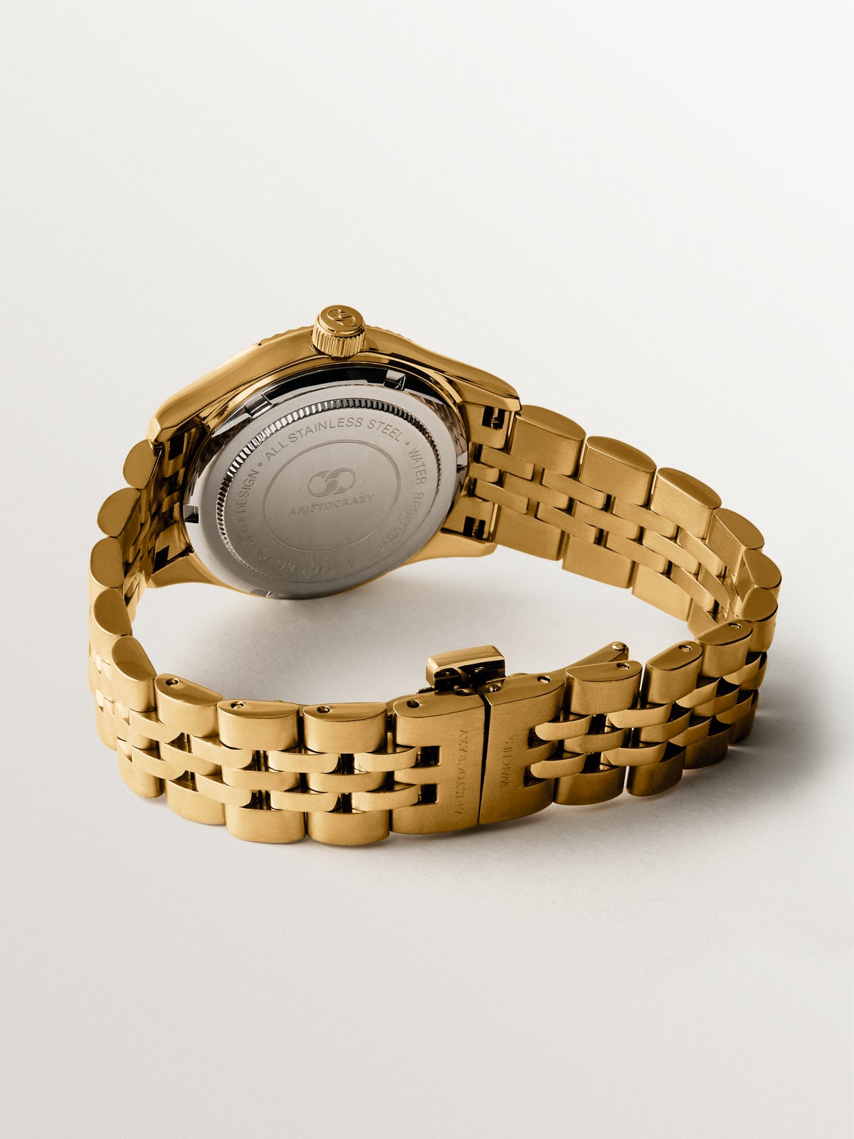 St. Barth Armis watch with yellow steel strap and greyish dial