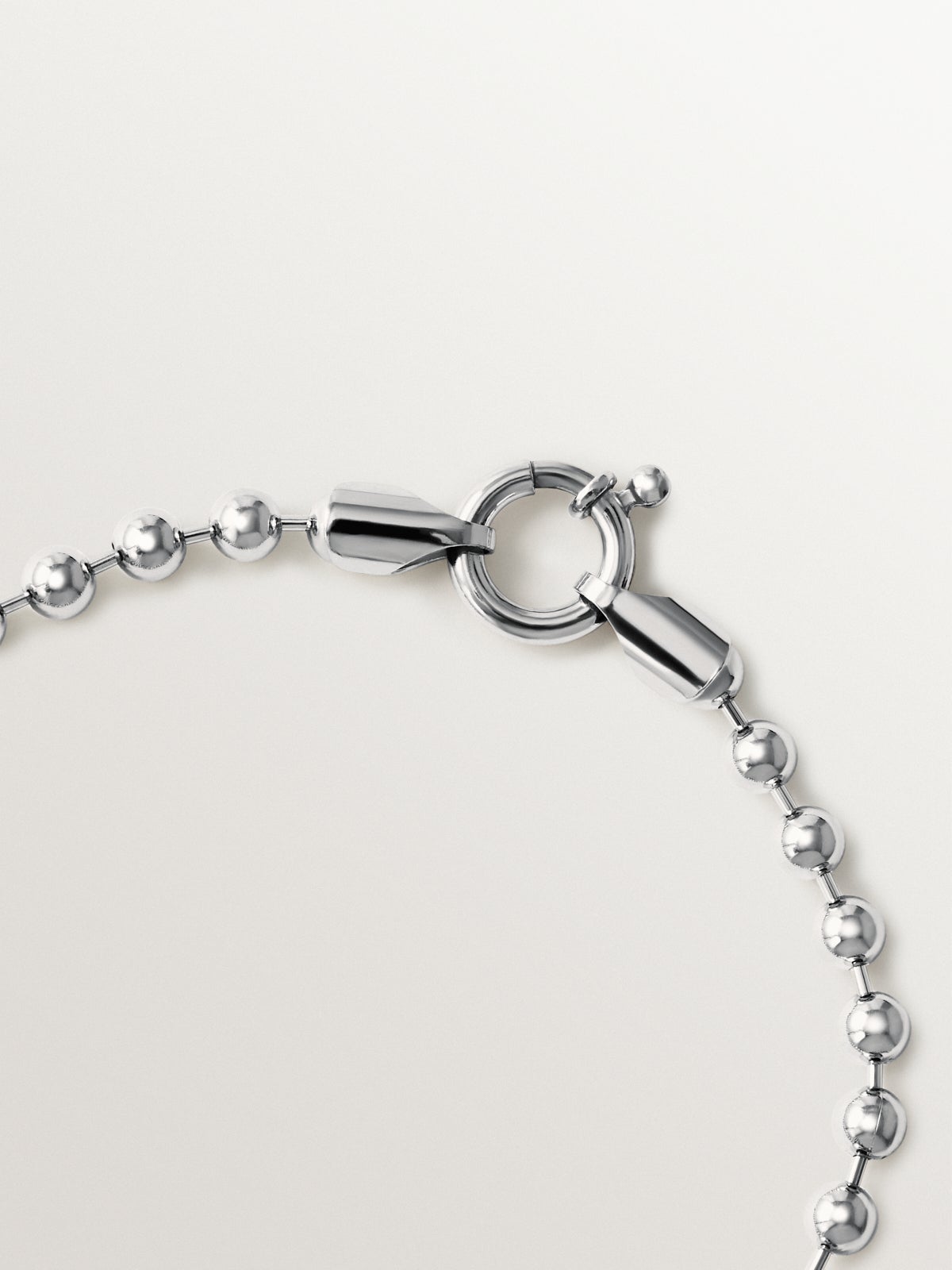 925 rhodium-plated silver bead bracelet