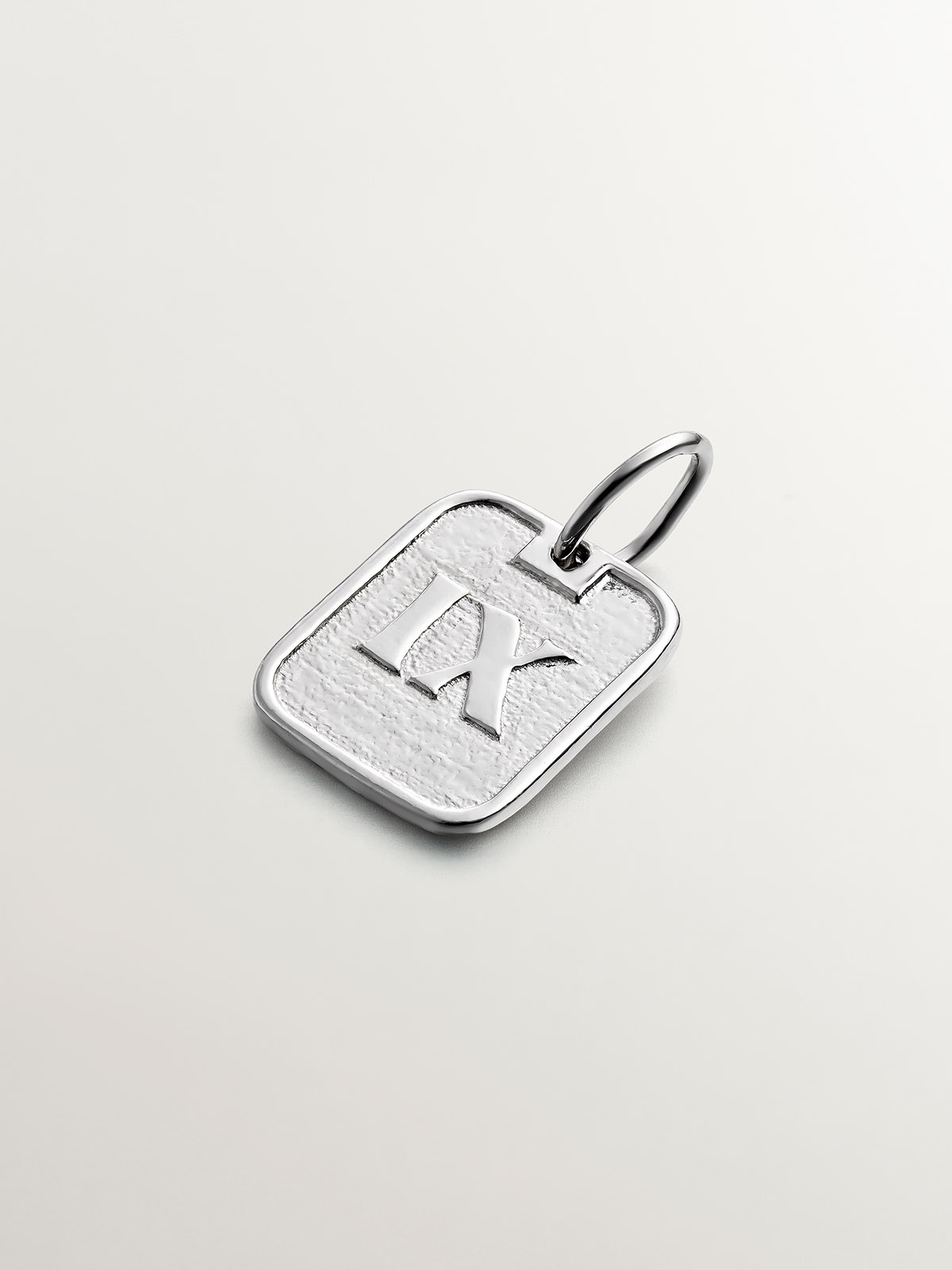 925 silver charm with number 9