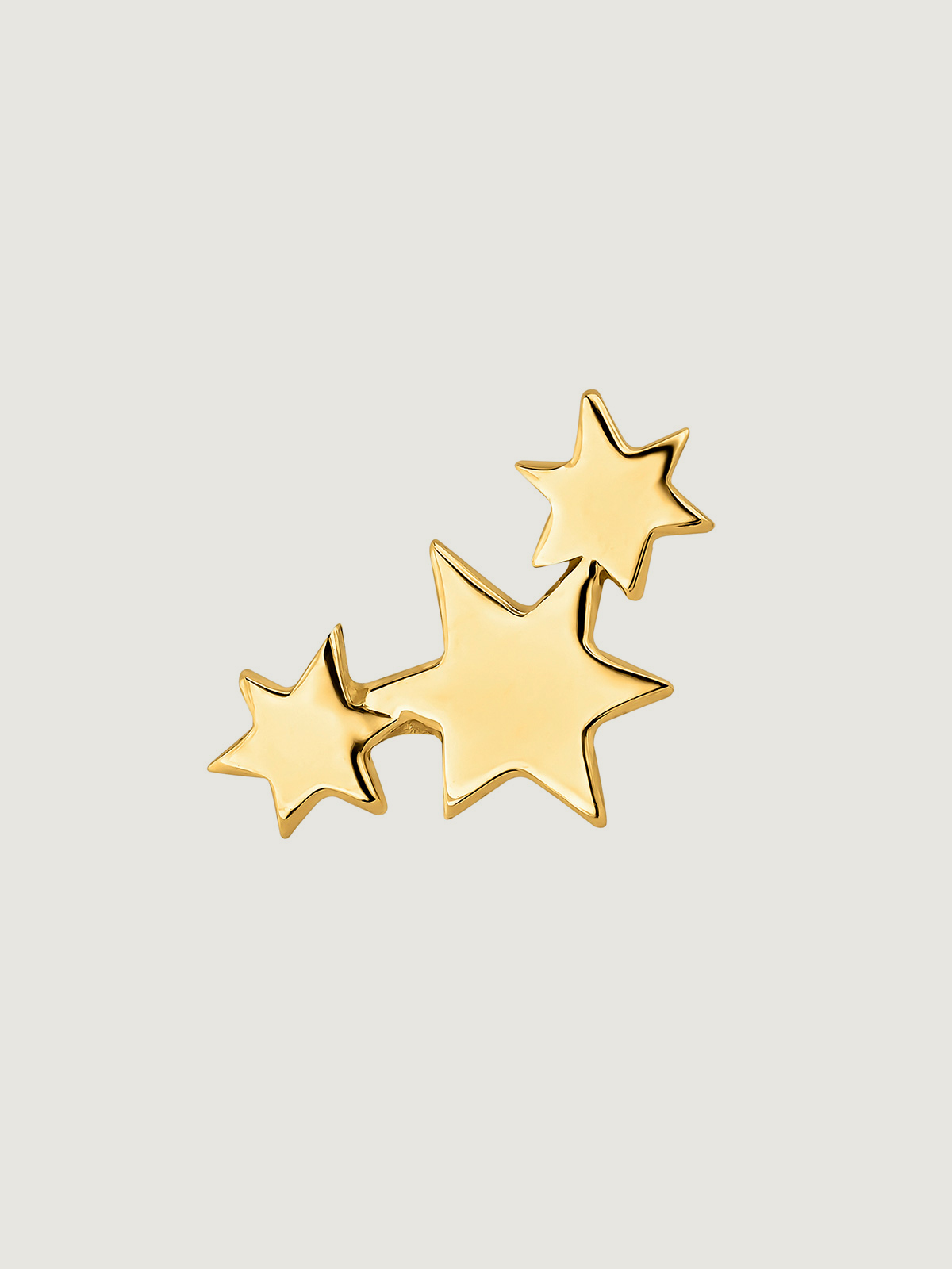 18K Yellow Gold Piercing with Triple Star