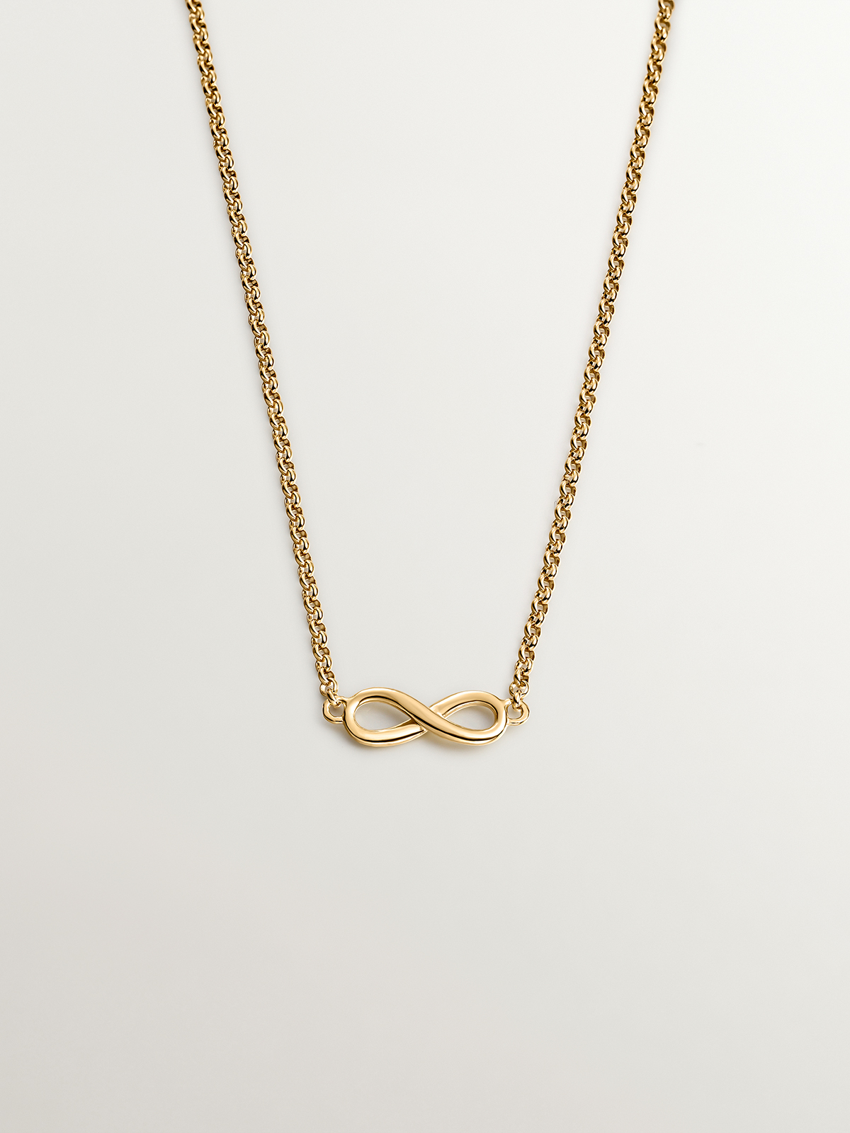 925 Silver pendant dipped in 18K yellow gold with infinity